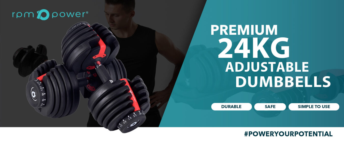 RPM 24kg Adjustable Dumbbells Pair