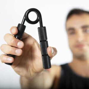 model with black powergripper