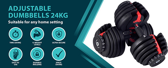 24kg Adjustable Dumbbells Product Features