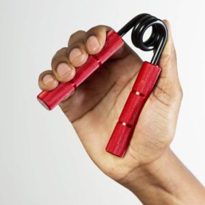 red gripper in hand