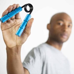 blue gripper in hand