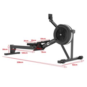 Air Rowing Machine with Dimensions