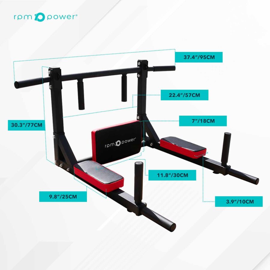 Wall-Mounted Pull-Up Bar & Dip Station - Image 3