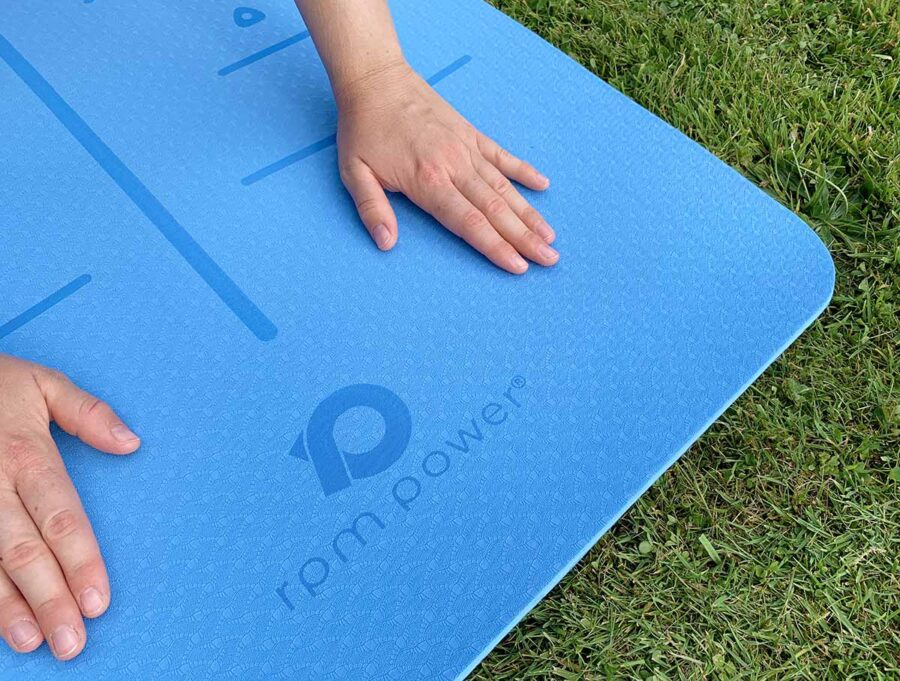 yoga mat tpe close up grass