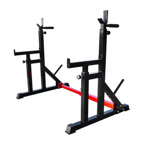 squat rack for rubber barbell set