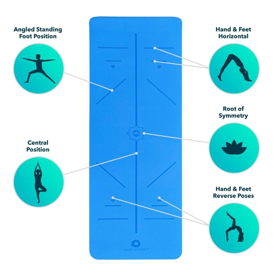 Yoga Mat TPE Tadasana (Blue) - Image 4
