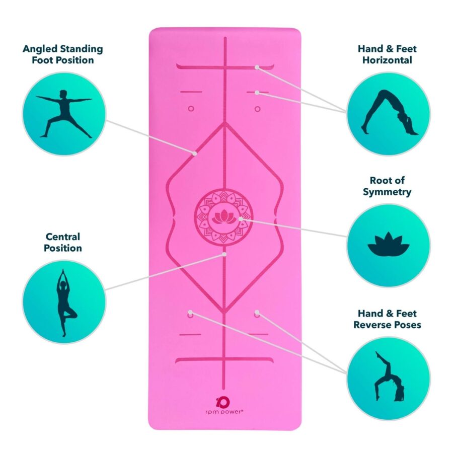 Yoga Mat PU Padmasana (Pink) - Image 3