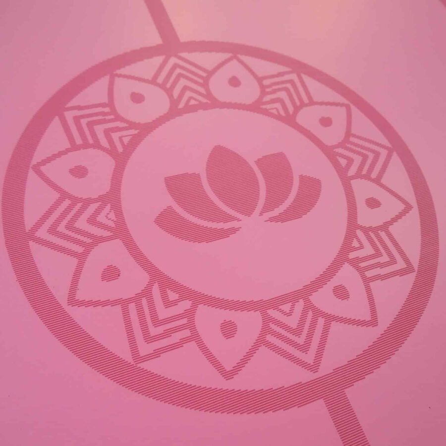 Yoga Mat PU Padmasana (Pink) - Image 6