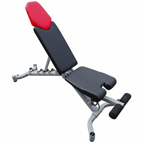 weight bench for barbell bars and plates