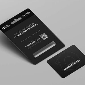 RPM Power gift card for fitness lovers in two pieces