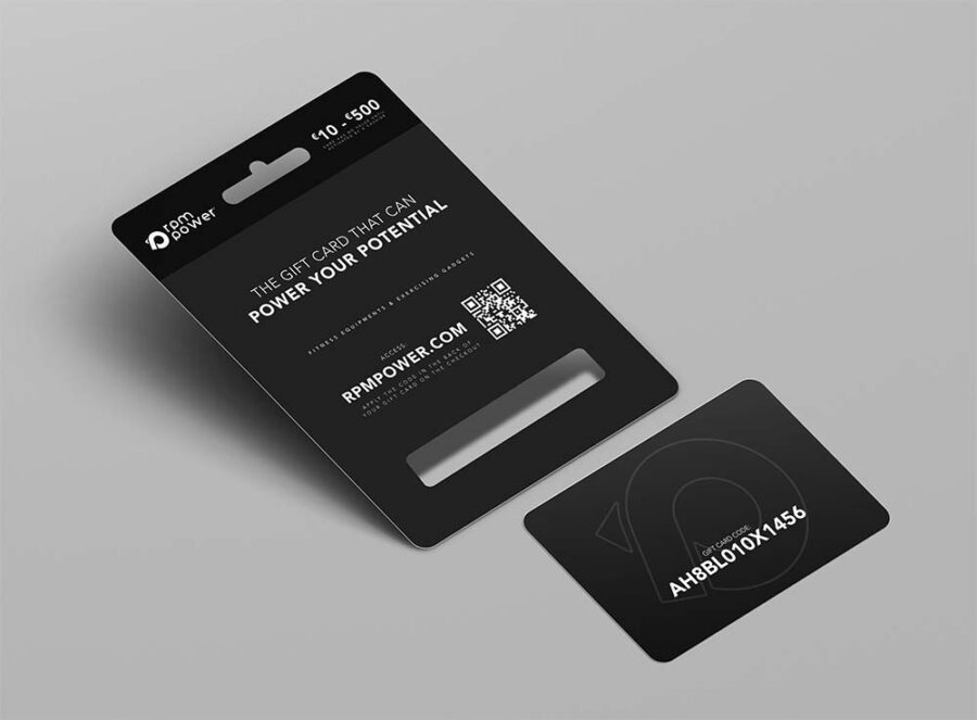 RPM Power gift card for fitness lovers in two pieces