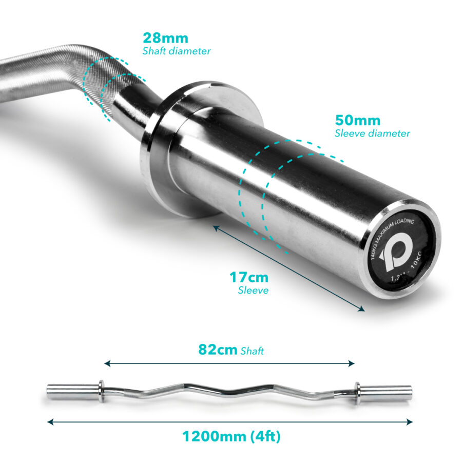 Olympic EZ Curl Bar Elite 10kg - Image 3