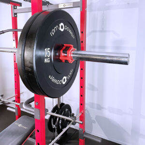 Power rack with bench and weights