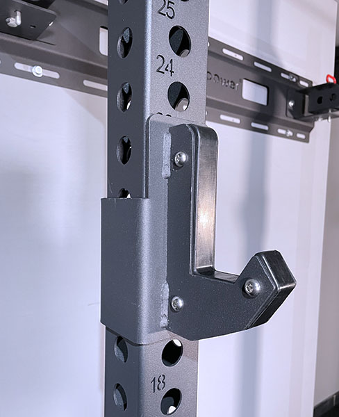 wall mounted powder coated rack