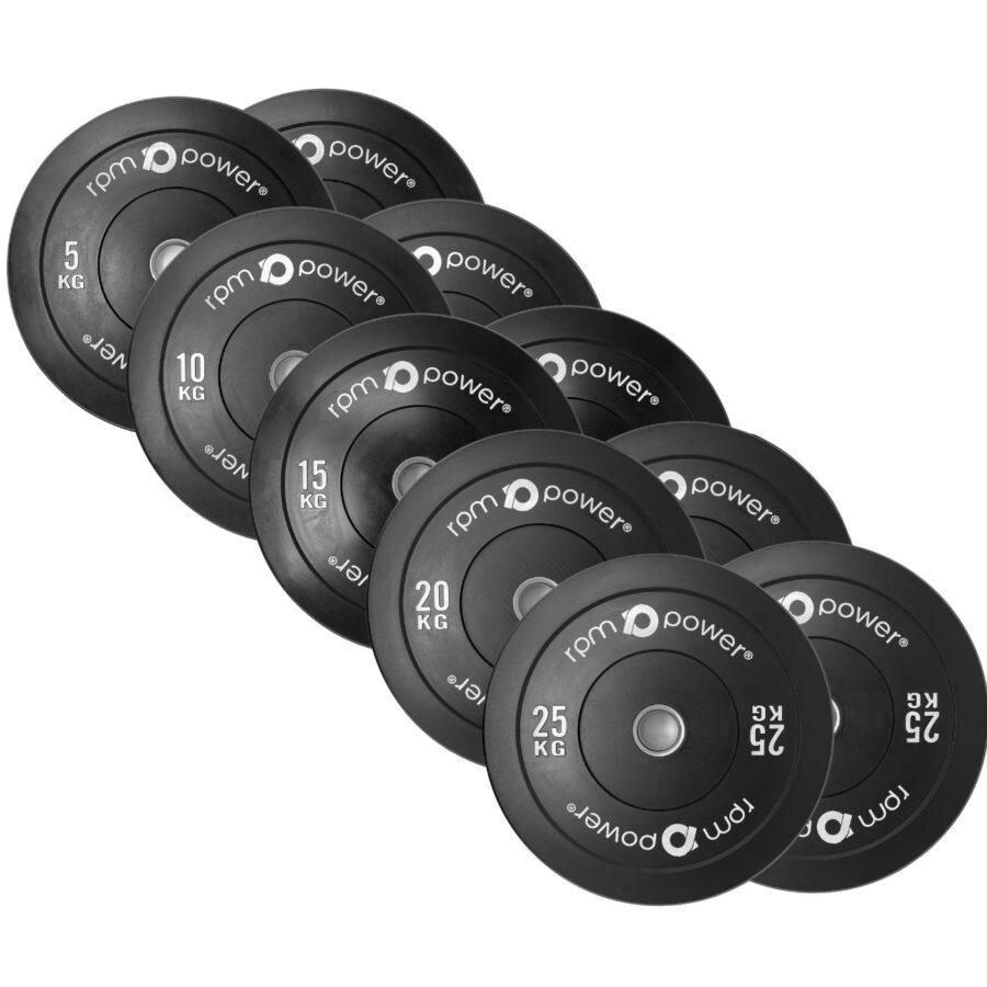 Weight Plates Essential150kg (Black) (10-Piece Set)