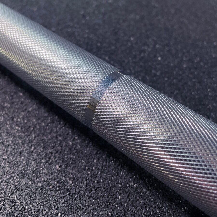 Olympic Bar 7ft Knurling Close Up