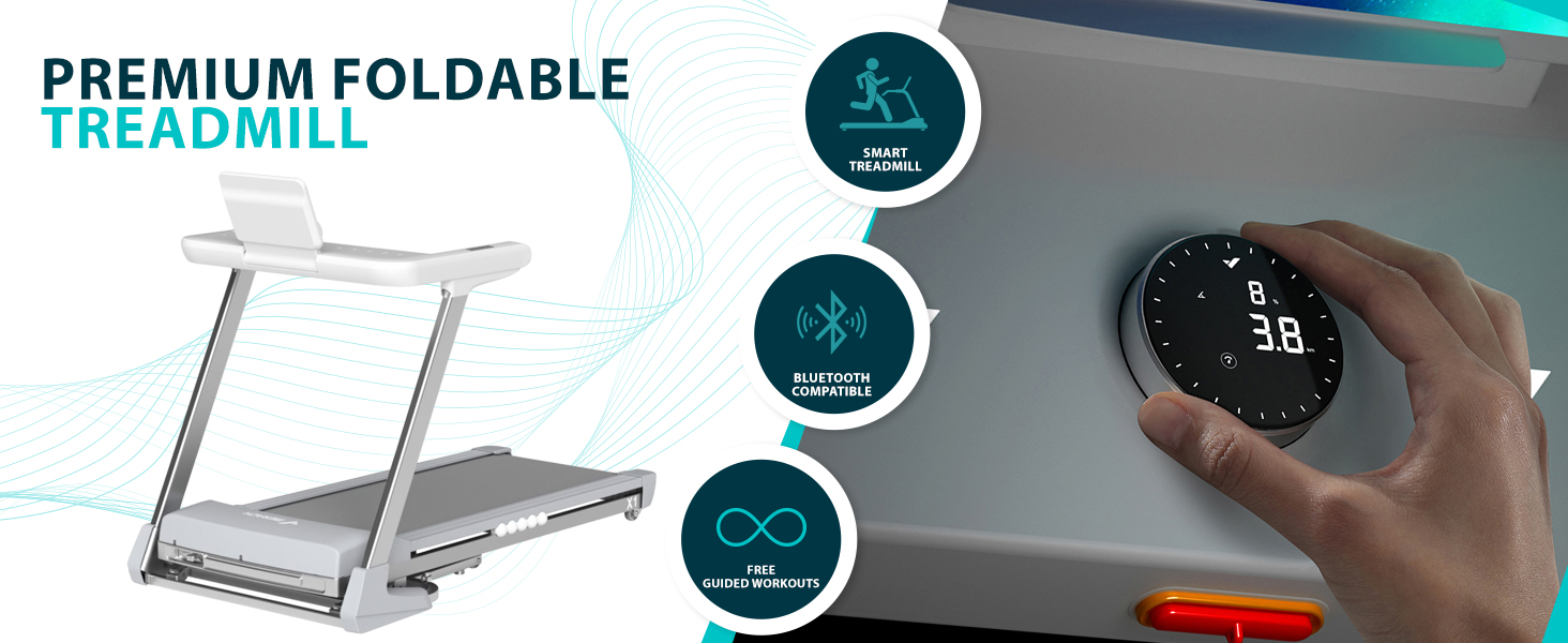 Foldable Treadmill and descriptive text