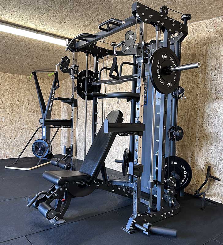 Multi Gym Rack with Commercial-Grade bench and Air Ski