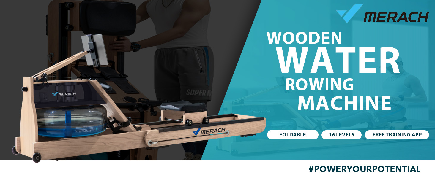 Water Rowing Machine Product Features with text