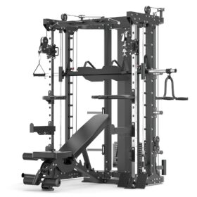 Kratos Multi-Gym with Smith Rail, Cable Machine, Pull-Up bar, Leg Press and More
