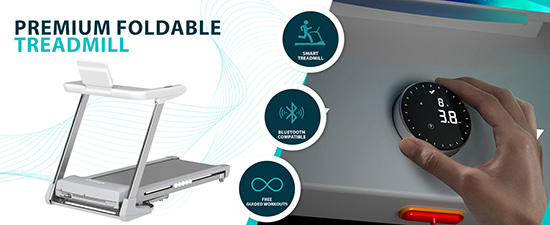 Foldable Treadmill and descriptive text