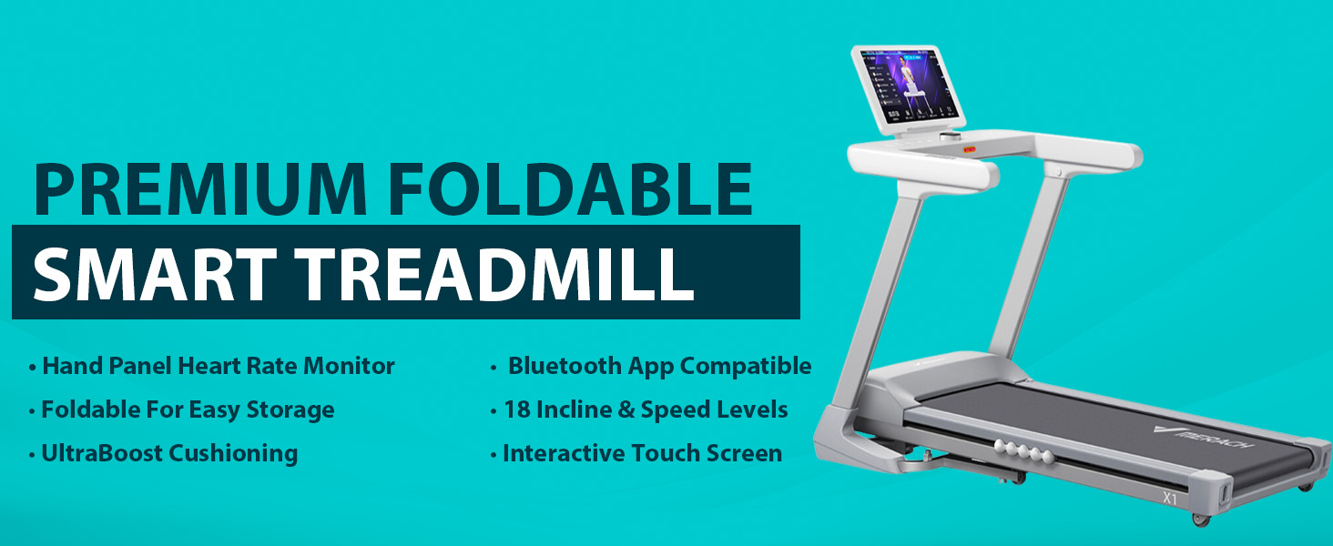 Foldable Treadmill and descriptive text