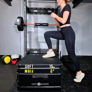 Woman Exercising on Jump Box