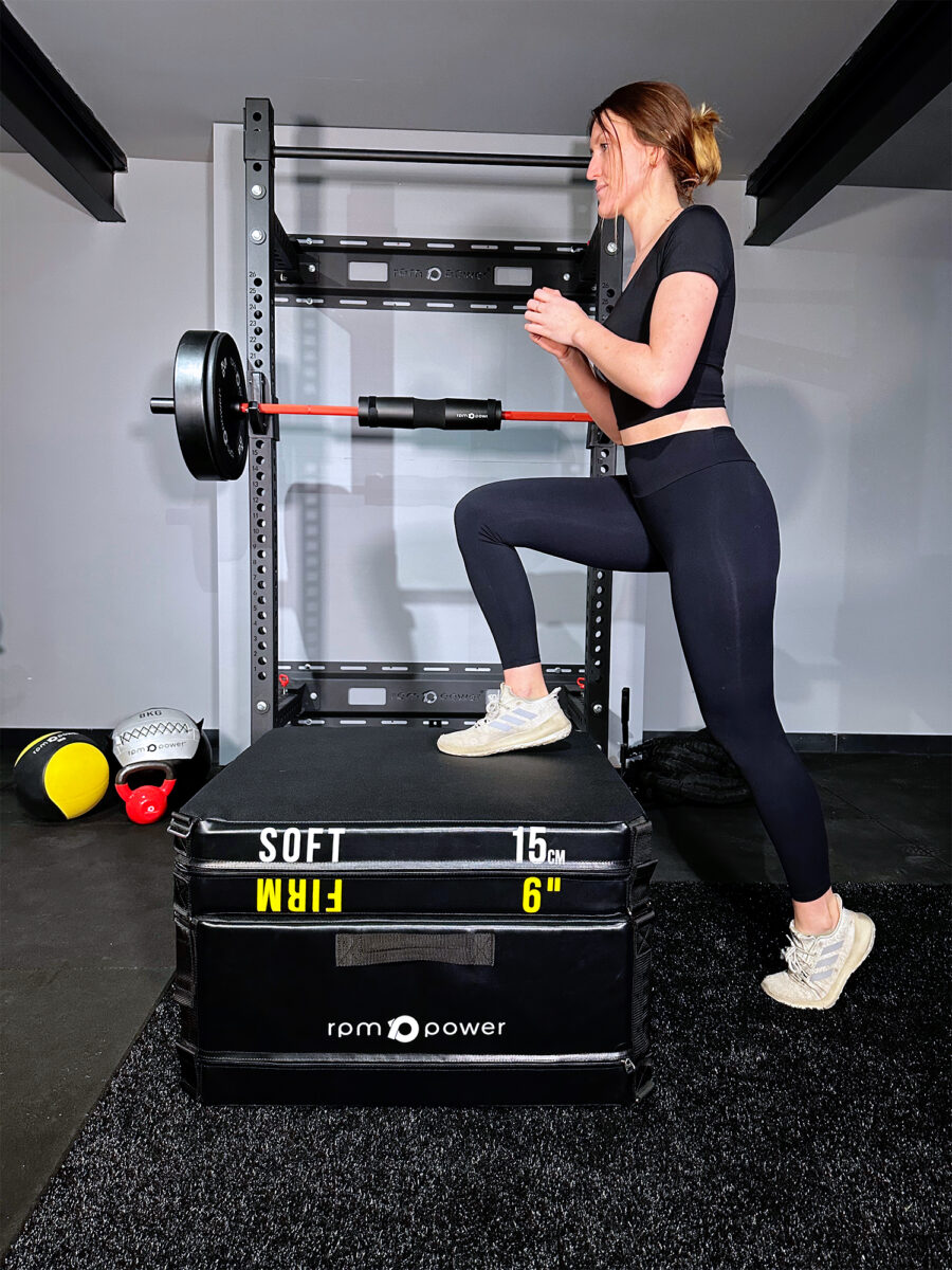Woman Exercising on Jump Box