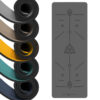 Image of 5 different coloured Yoga Mats with Alignment Lines