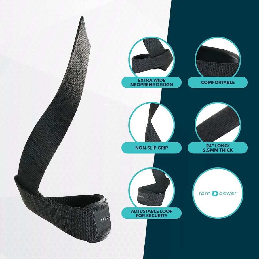 Padded Weightlifting Straps (Pair) - Image 4