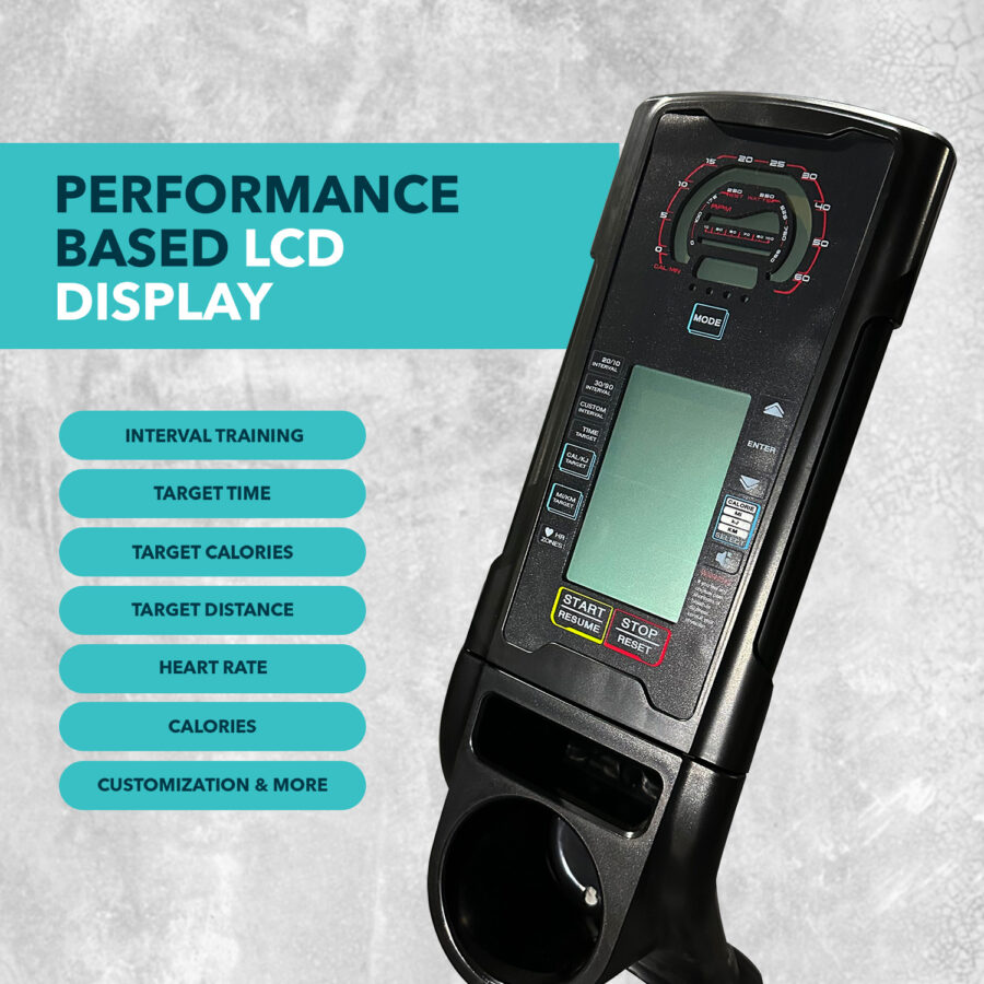 LCD Monitor of Air Bike with descriptive text