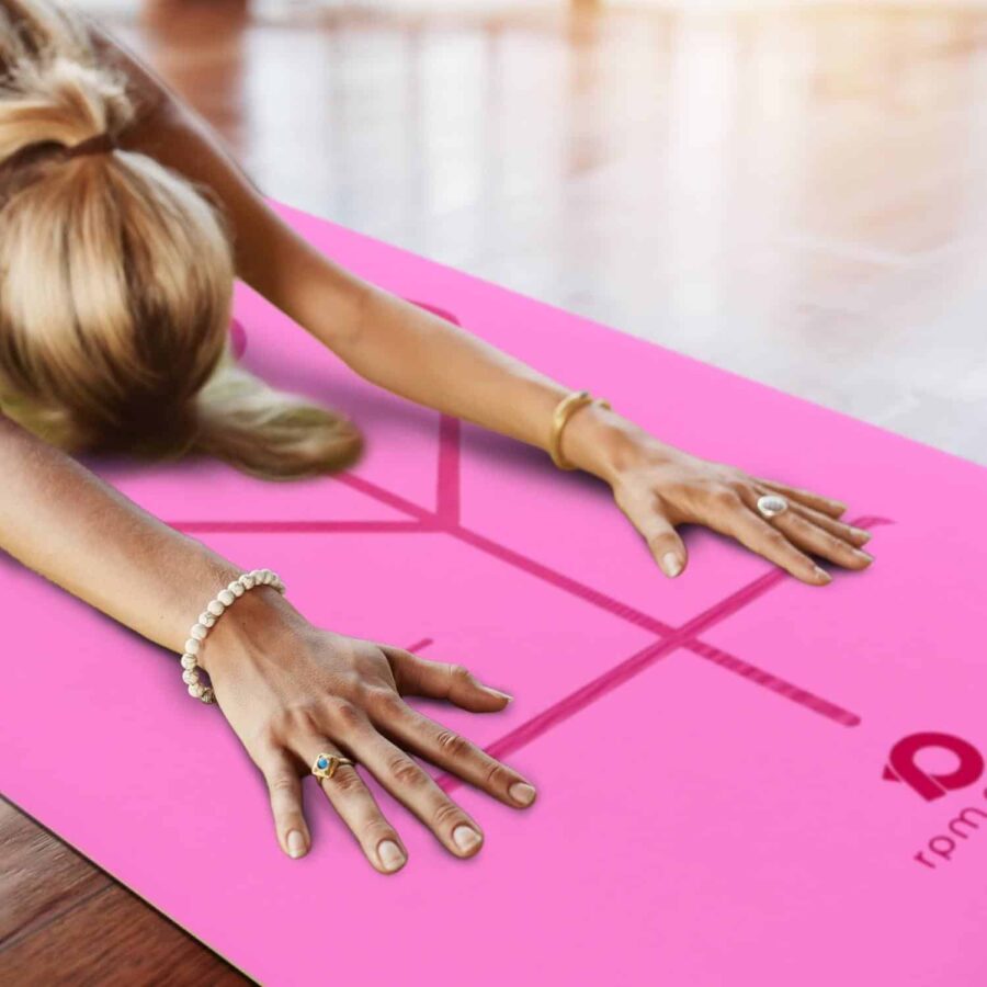 Yoga Mat PU Padmasana (Pink) - Image 2