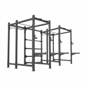 Power Squat Rig with J-Hooks, Spotter Arms and Weight Plate Storage