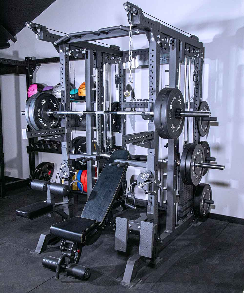 Multi-Gym Týr with barbell, bench and weight plates