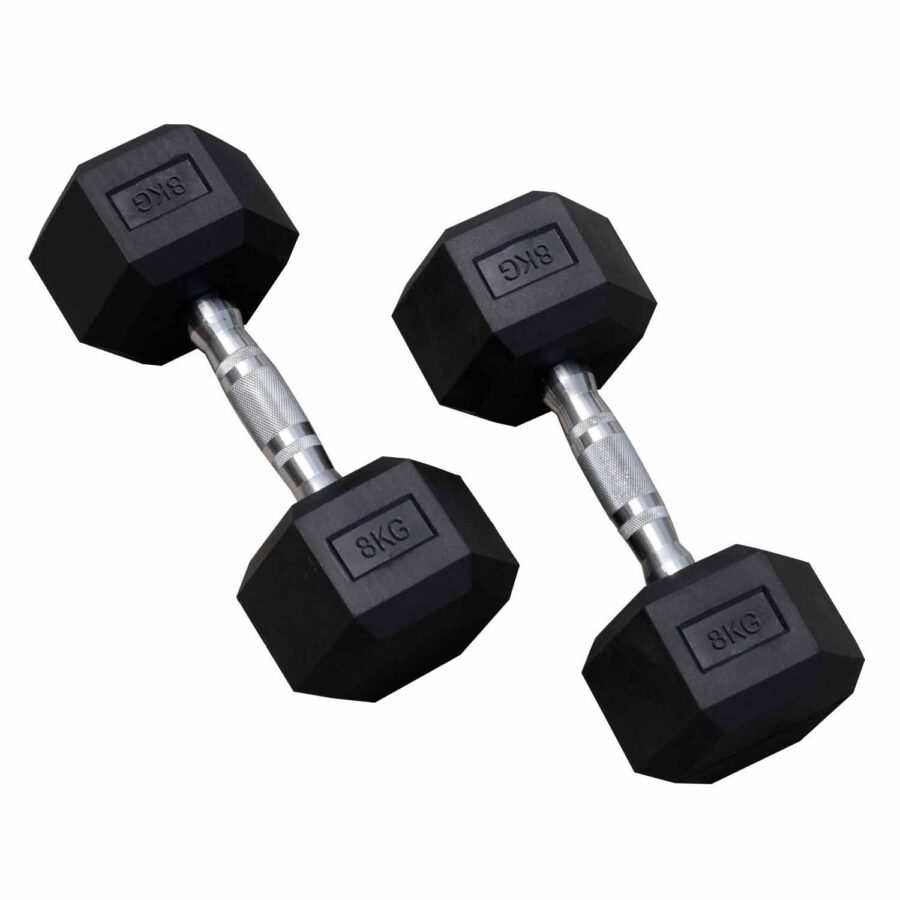 8kg Hex Dumbbell Pair