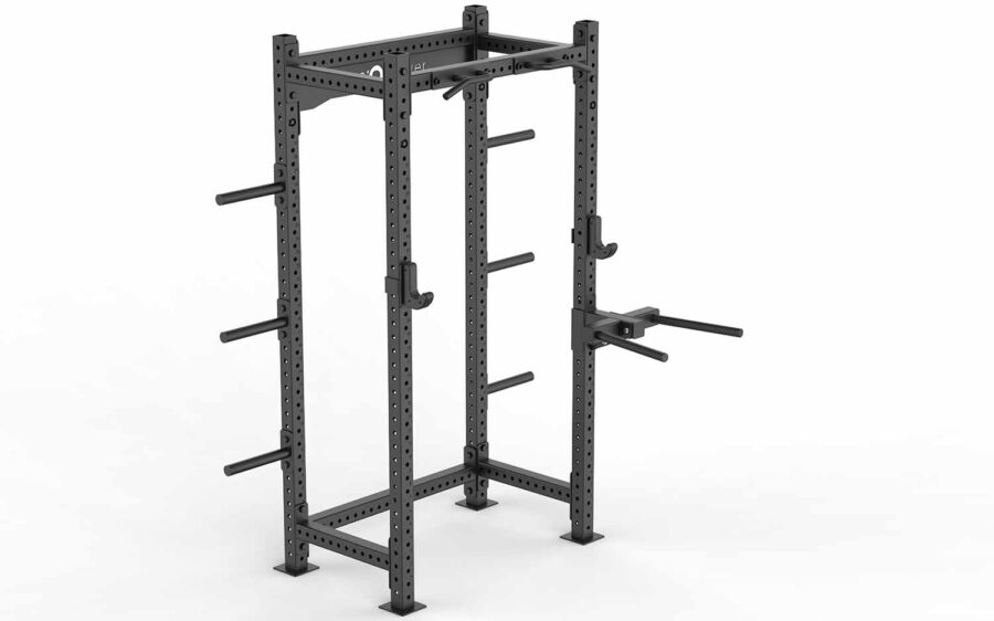 Squat Rack with Dip Bar Attachment, Weight Plate Holders and Pull Up Bar