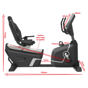 Recumbent bike elite with dimensions