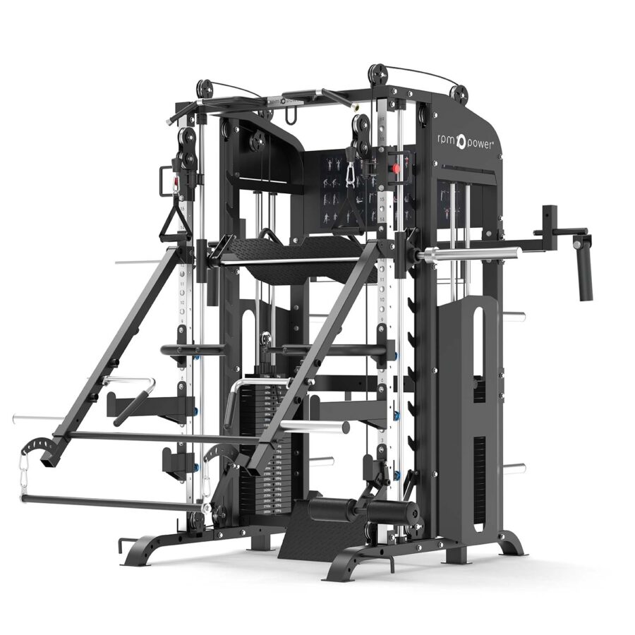 Multigym with Pull Up Bar, Jammer Arms, Smith Rail and Weight Stack