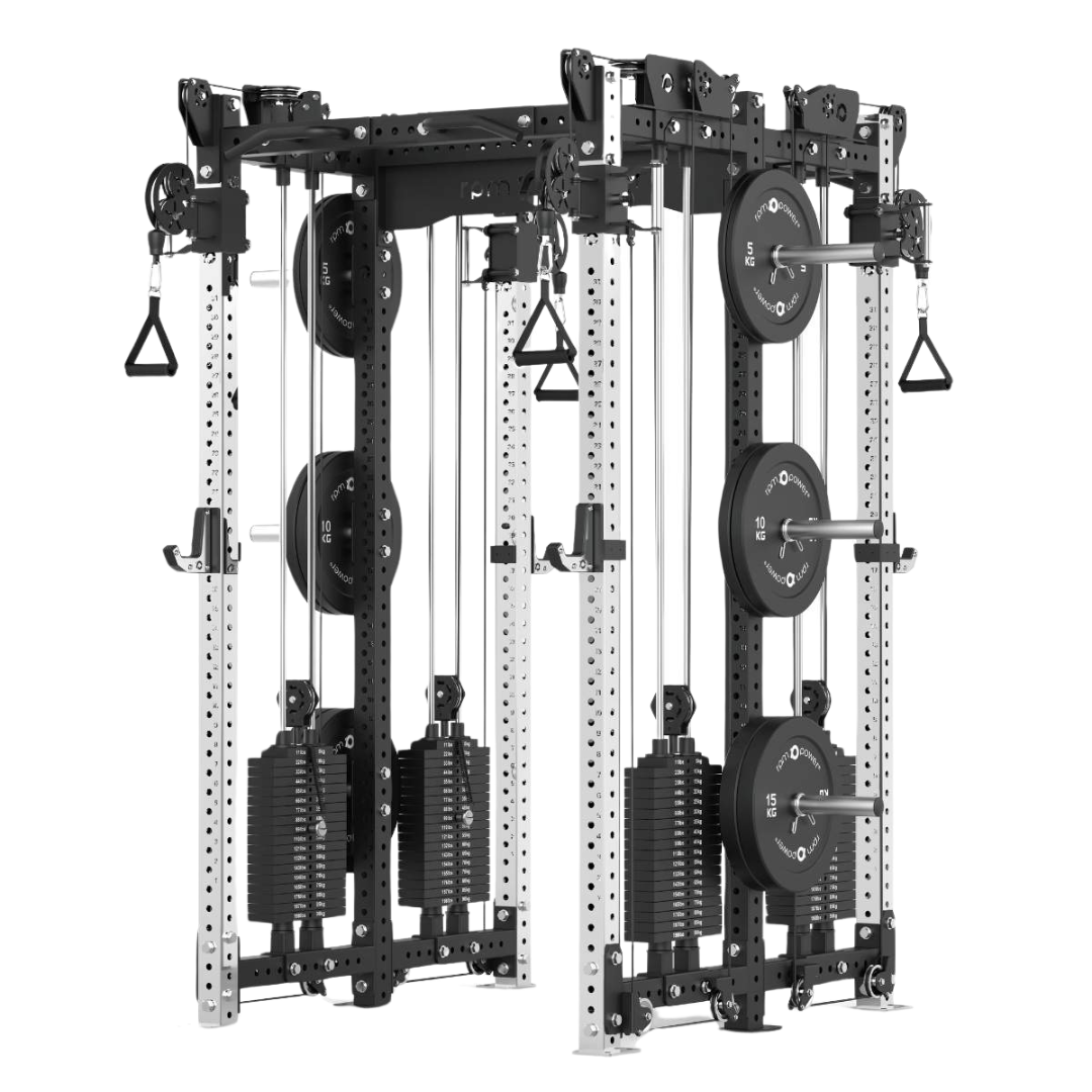 Rack with Cable Machine, Weight Plates, Pull-Up Bar
