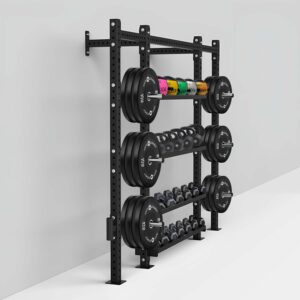 Storage Rack with Weight Plates, Dumbbells & Wall Balls 2