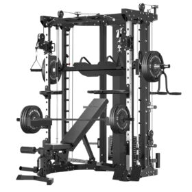 Multi-Gym with Weight Bench, Weight Plates & Cable Machine