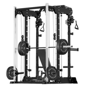 Multi-Gym with Weight Bench, Weight Plates & Cable Machine