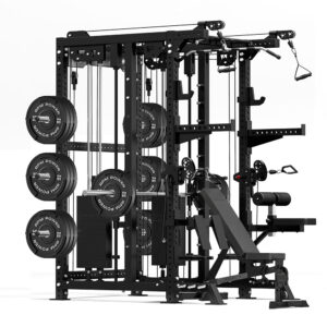 Multi-Gym with Weight Bench, Weight Plates & Cable Machine
