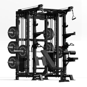 Multi-Gym with Weight Bench, Weight Plates & Cable Machine