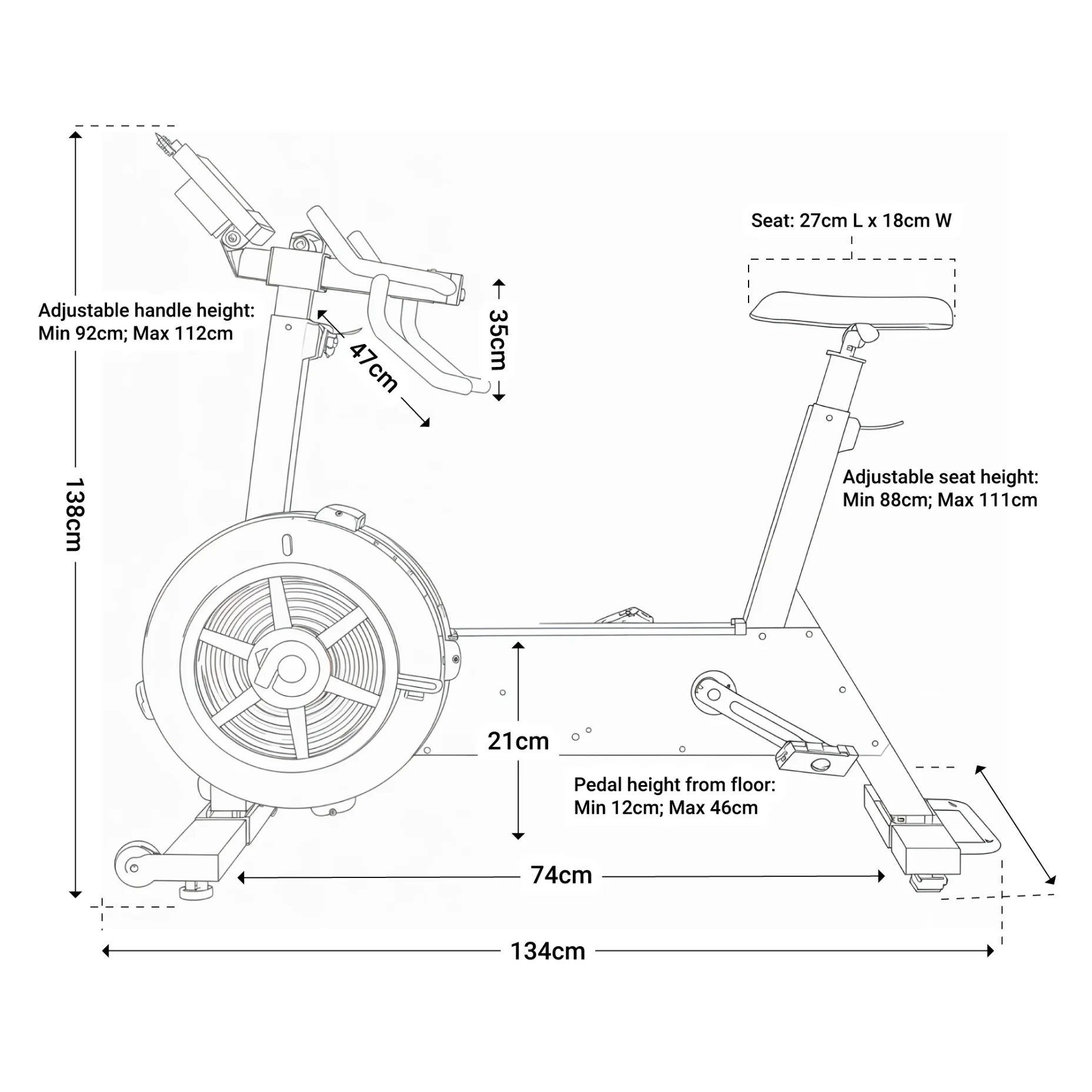 Ergonomic bike dimensions