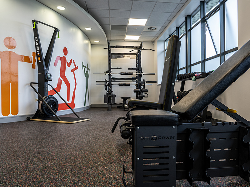 Gym installation with Air ski and Bench