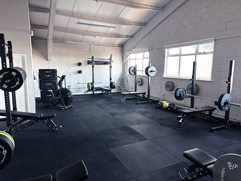 Gym installation with flooring
