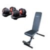 Adjustable Dumbbells 24kg V2 & P1400 Bench
