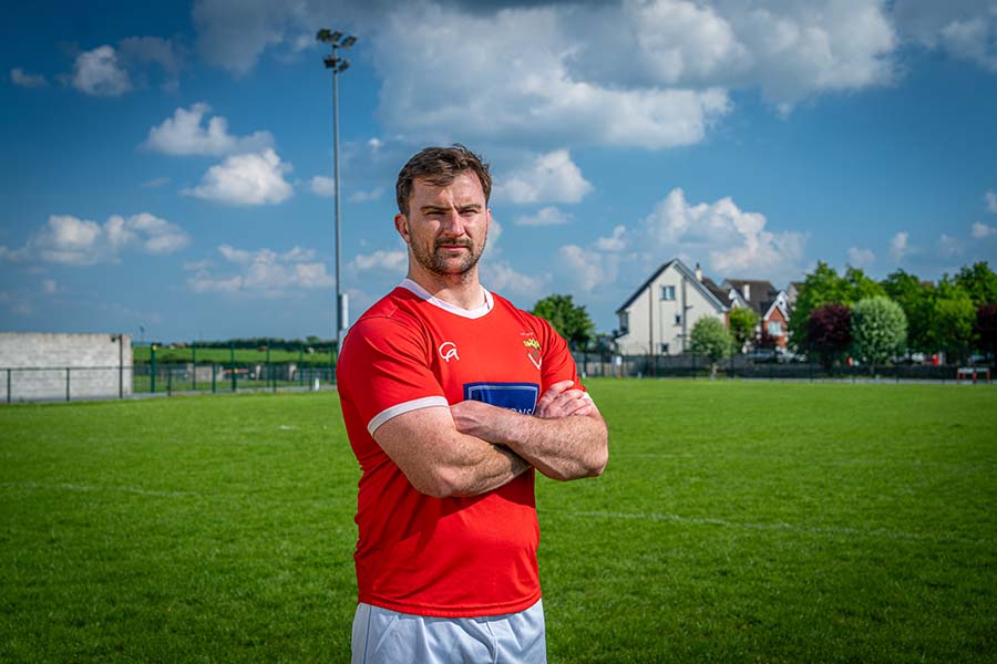 Diarmuid Barron standing on a pitch