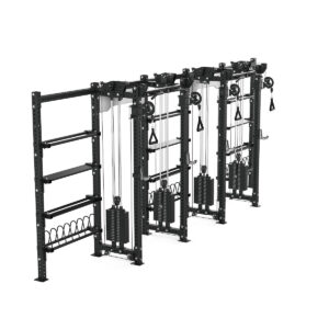 Cable Machine Power rack with Bumper Plate Storage, Pull-Up Bar & Slam Ball Storage